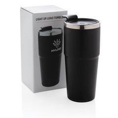 Vue Mug lumineux de couleur noir| Krokrodeal
