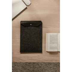Vue VINGA Pochette pour ordinateur 15" en feutre GRS Albon de couleur noir| Krokrodeal