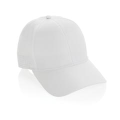 Vue Casquette de sport 6 panneaux en rPET Impact AWARE™ de couleur blanc| Krokrodeal