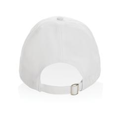 Vue Casquette de sport 6 panneaux en rPET Impact AWARE™ de couleur blanc| Krokrodeal