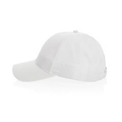 Vue Casquette de sport 6 panneaux en rPET Impact AWARE™ de couleur blanc| Krokrodeal