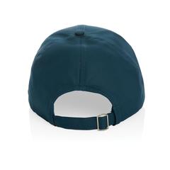 Vue Casquette de sport 6 panneaux en rPET Impact AWARE™ de couleur bleu| Krokrodeal