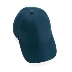Vue Casquette de sport 6 panneaux en rPET Impact AWARE™ de couleur bleu| Krokrodeal