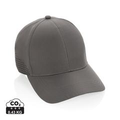 Vue Casquette de sport 6 panneaux en rPET Impact AWARE™ de couleur gris| Krokrodeal