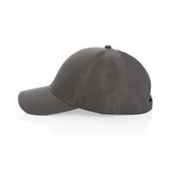 Vue Casquette de sport 6 panneaux en rPET Impact AWARE™ de couleur gris| Krokrodeal