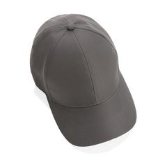 Vue Casquette de sport 6 panneaux en rPET Impact AWARE™ de couleur gris| Krokrodeal