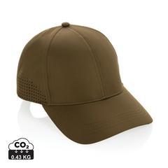 Vue Casquette de sport 6 panneaux en rPET Impact AWARE™ de couleur vert| Krokrodeal