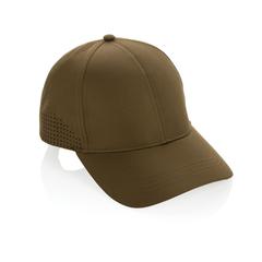 Vue Casquette de sport 6 panneaux en rPET Impact AWARE™ de couleur vert| Krokrodeal