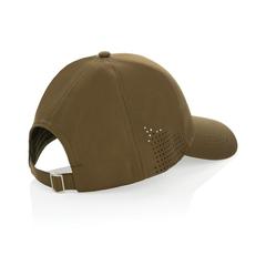 Vue Casquette de sport 6 panneaux en rPET Impact AWARE™ de couleur vert| Krokrodeal