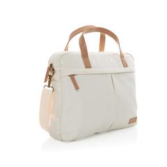 Vue Sac ordinateur Impact AWARE™ en toile 16oz recyclé de couleur blanc| Krokrodeal
