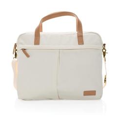 Vue Sac ordinateur Impact AWARE™ en toile 16oz recyclé de couleur blanc| Krokrodeal