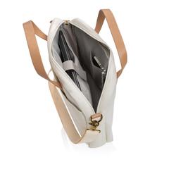 Vue Sac ordinateur Impact AWARE™ en toile 16oz recyclé de couleur blanc| Krokrodeal