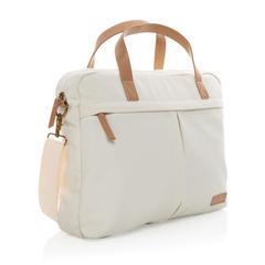 Vue Sac ordinateur Impact AWARE™ en toile 16oz recyclé de couleur blanc| Krokrodeal