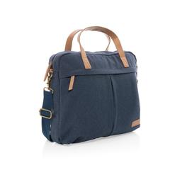 Vue Sac ordinateur Impact AWARE™ en toile 16oz recyclé de couleur bleu| Krokrodeal