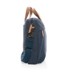 Vue Sac ordinateur Impact AWARE™ en toile 16oz recyclé de couleur bleu| Krokrodeal