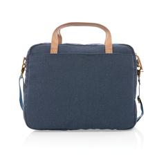 Vue Sac ordinateur Impact AWARE™ en toile 16oz recyclé de couleur bleu| Krokrodeal