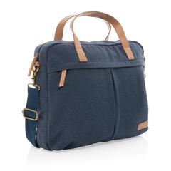 Vue Sac ordinateur Impact AWARE™ en toile 16oz recyclé de couleur bleu| Krokrodeal