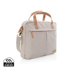 Vue Sac ordinateur Impact AWARE™ en toile 16oz recyclé de couleur gris| Krokrodeal