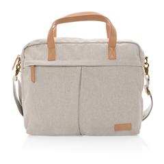 Vue Sac ordinateur Impact AWARE™ en toile 16oz recyclé de couleur gris| Krokrodeal