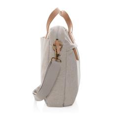 Vue Sac ordinateur Impact AWARE™ en toile 16oz recyclé de couleur gris| Krokrodeal
