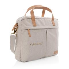 Vue Sac ordinateur Impact AWARE™ en toile 16oz recyclé de couleur gris| Krokrodeal