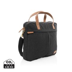 Vue Sac ordinateur Impact AWARE™ en toile 16oz recyclé de couleur noir| Krokrodeal