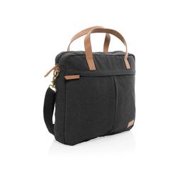 Vue Sac ordinateur Impact AWARE™ en toile 16oz recyclé de couleur noir| Krokrodeal