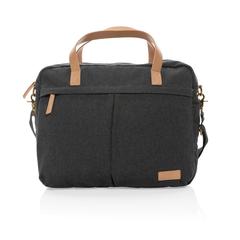 Vue Sac ordinateur Impact AWARE™ en toile 16oz recyclé de couleur noir| Krokrodeal