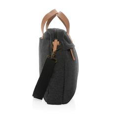 Vue Sac ordinateur Impact AWARE™ en toile 16oz recyclé de couleur noir| Krokrodeal