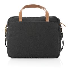 Vue Sac ordinateur Impact AWARE™ en toile 16oz recyclé de couleur noir| Krokrodeal