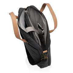 Vue Sac ordinateur Impact AWARE™ en toile 16oz recyclé de couleur noir| Krokrodeal