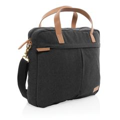 Vue Sac ordinateur Impact AWARE™ en toile 16oz recyclé de couleur noir| Krokrodeal