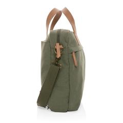 Vue Sac ordinateur Impact AWARE™ en toile 16oz recyclé de couleur vert| Krokrodeal