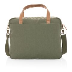 Vue Sac ordinateur Impact AWARE™ en toile 16oz recyclé de couleur vert| Krokrodeal