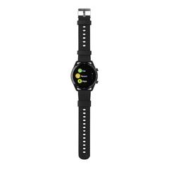 Vue Montre connectée ronde en TPU recyclé RCS de couleur noir| Krokrodeal