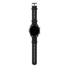 Vue Montre connectée ronde en TPU recyclé RCS de couleur noir| Krokrodeal