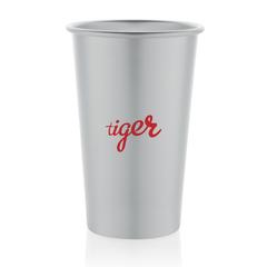 Vue Mug 450 ml en aluminium recyclé RCS Alo de couleur gris| Krokrodeal