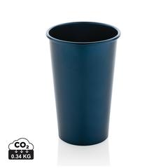 Vue Mug 450 ml en aluminium recyclé RCS Alo de couleur bleu| Krokrodeal