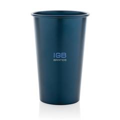 Vue Mug 450 ml en aluminium recyclé RCS Alo de couleur bleu| Krokrodeal