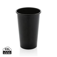 Vue Mug 450 ml en aluminium recyclé RCS Alo de couleur noir| Krokrodeal