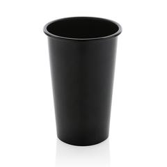 Vue Mug 450 ml en aluminium recyclé RCS Alo de couleur noir| Krokrodeal