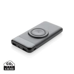 Vue Powerbank 10.000mAh avec chargeur à induction de couleur noir| Krokrodeal