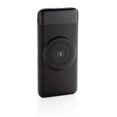 Vue Powerbank 10.000mAh avec chargeur à induction de couleur noir| Krokrodeal