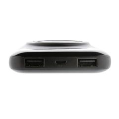 Vue Powerbank 10.000mAh avec chargeur à induction de couleur noir| Krokrodeal