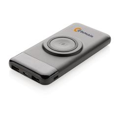 Vue Powerbank 10.000mAh avec chargeur à induction de couleur noir| Krokrodeal