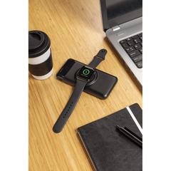 Vue Powerbank 10.000mAh avec chargeur à induction de couleur noir| Krokrodeal