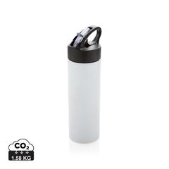 Vue Bouteille d’eau avec paille Sport de couleur blanc| Krokrodeal