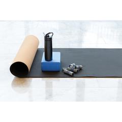 Vue Bouteille d’eau avec paille Sport de couleur noir| Krokrodeal