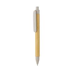Vue Stylo écriture responsable avec baril en papier recyclé de couleur blanc| Krokrodeal