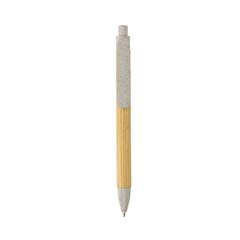 Vue Stylo écriture responsable avec baril en papier recyclé de couleur blanc| Krokrodeal